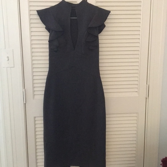 Black Halo sheath dress in dark grey - Picture 2 of 2